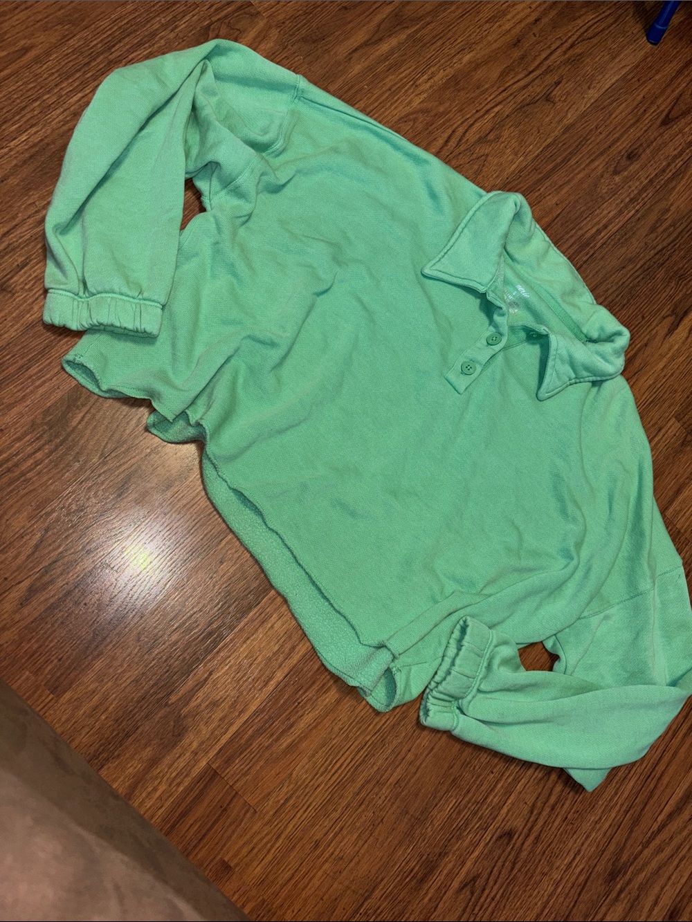 Aerie Mint Green Long Sleeve cropped oversized Sweater